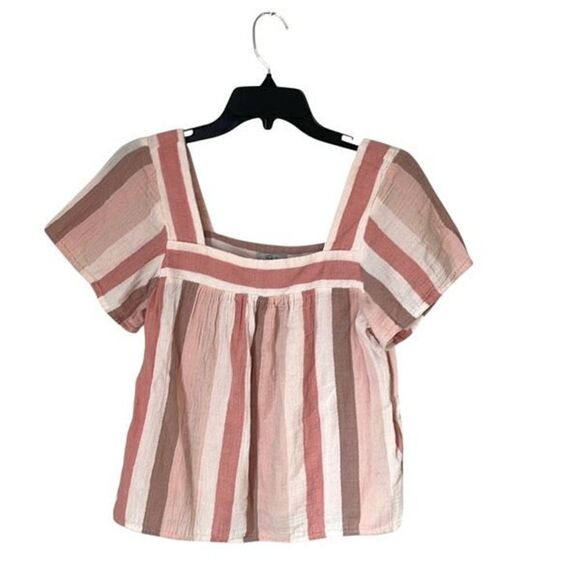 Rails Womens Savon Cheyanne Striped Cotton Blouse Top Pink Size Small‎ - Picture 2 of 9